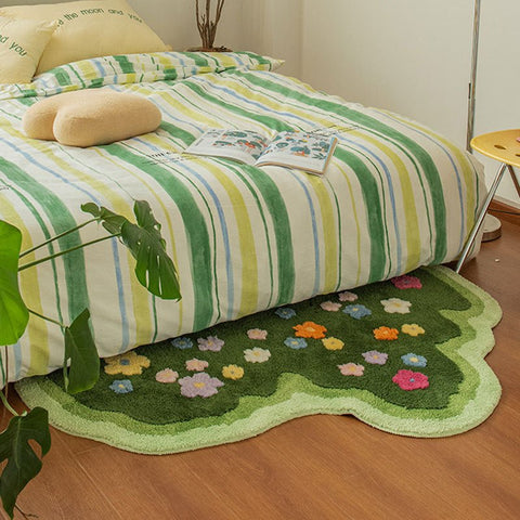 Living Room Carpet Plants Flower Bedroom Rug Soft Hallway Area Floor Pad Mat Doormat Aesthetic Home Art Decor